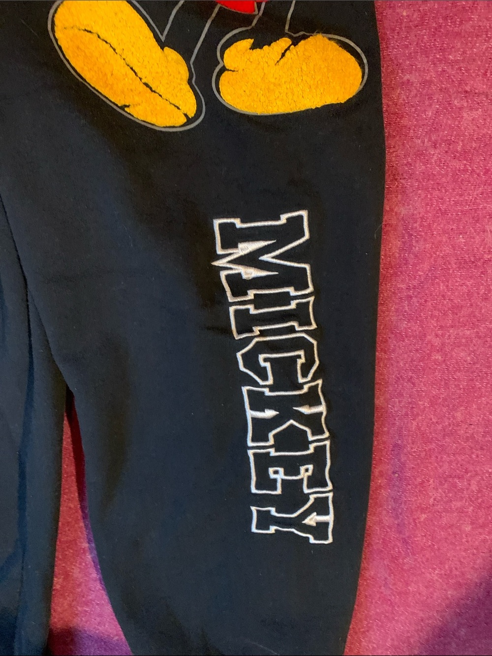 Disney Black Jogger Sweatpants with Mickey Graphic - Picture 4 of 11